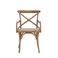 Accent Chairs-Kirkland's Home Natural Wood Cane Seat Accent Chair Tan