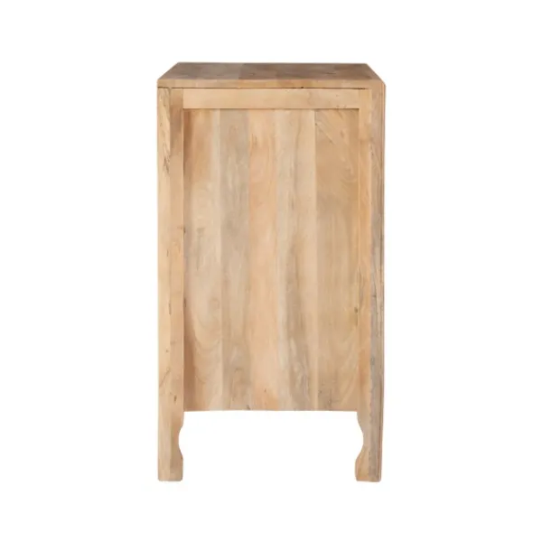 Cabinets & Sideboards-Kirkland's Home Natural Wood Carved Medallion Cabinet Tan