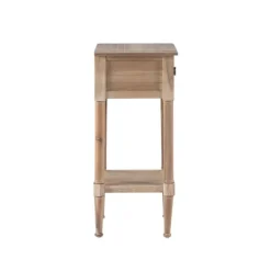 Accent & End Tables-Kirkland's Home Natural Wood Coastal Compact Accent Table Tan