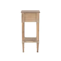 Accent & End Tables-Kirkland's Home Natural Wood Coastal Compact Accent Table Tan