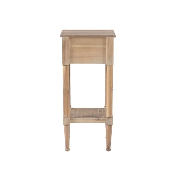 Accent & End Tables-Kirkland's Home Natural Wood Coastal Compact Accent Table Tan