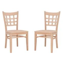 Dining Chairs-Kirkland's Home Natural Wood Curved Back Dining Chairs, Set Of 2 Tan