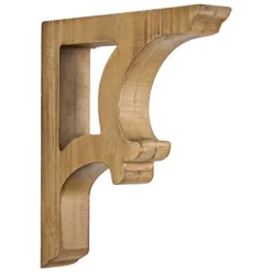Wall Plaques-Kirkland's Home Natural Wood Curved Corbels, Set Of 2 Brown