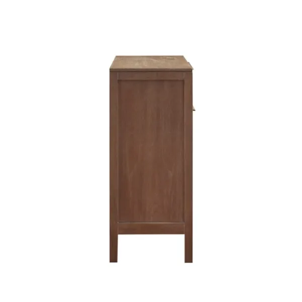 Cabinets & Sideboards-Kirkland's Home Natural Wood 2-Door Cane Webbing Chest Tan