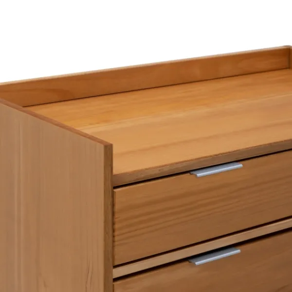Dressers & Chests-Kirkland's Home Natural Wood 6-Drawer Simple Dresser Tan
