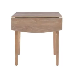 Dining Tables-Kirkland's Home Natural Wood Drop Leaf Dining Table Tan