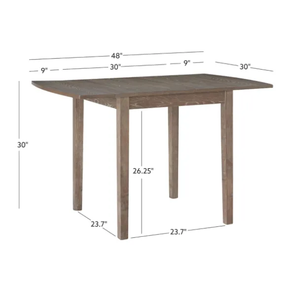 Dining Tables-Kirkland's Home Natural Wood Drop Leaf Dining Table Tan