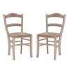 Dining Chairs-Kirkland's Home Natural Wood Farmhouse Dining Chairs, Set Of 2 Tan