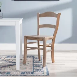 Dining Chairs-Kirkland's Home Natural Wood Farmhouse Dining Chairs, Set Of 2 Tan