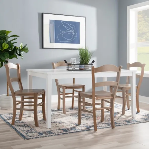Dining Chairs-Kirkland's Home Natural Wood Farmhouse Dining Chairs, Set Of 2 Tan