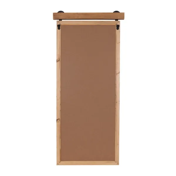 Decorative Mirrors-Kirkland's Home Natural Wood Frame Black Metal Window Mirror