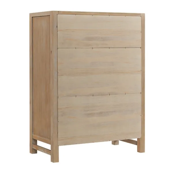 Dressers & Chests-Kirkland's Home Natural Wood Grain 5-Drawer Storage Chest Tan