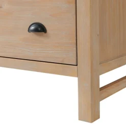 Dressers & Chests-Kirkland's Home Natural Wood Grain 6-Drawer Dresser Tan