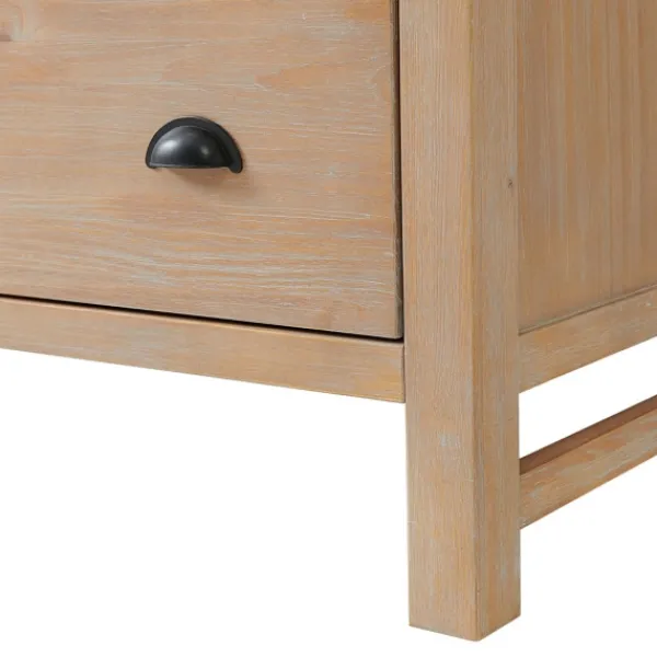 Dressers & Chests-Kirkland's Home Natural Wood Grain 6-Drawer Dresser Tan