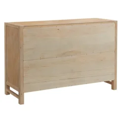 Dressers & Chests-Kirkland's Home Natural Wood Grain 6-Drawer Dresser Tan