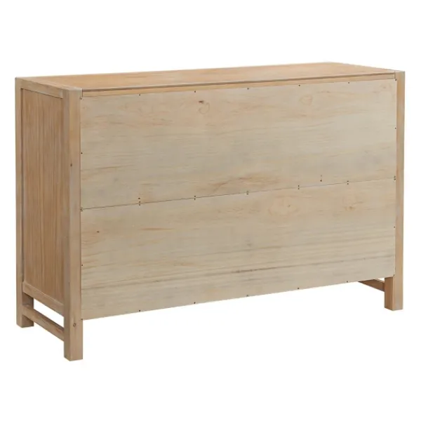 Dressers & Chests-Kirkland's Home Natural Wood Grain 6-Drawer Dresser Tan