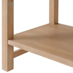 Nightstands-Kirkland's Home Natural Wood Grain Open Shelf Nights D Tan