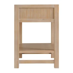 Nightstands-Kirkland's Home Natural Wood Grain Open Shelf Nights D Tan