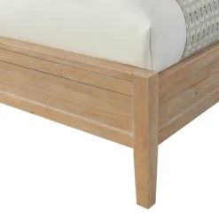 Beds & Headboards-Kirkland's Home Natural Wood Grain Panel Queen Bed Tan