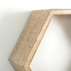 Shelves-Kirkland's Home Natural Wood Hexagon Nesting Shelves, Set Of 3 Tan