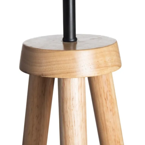 Floor Lamps-Kirkland's Home Natural Wood Modern Tripod Floor Lamp White