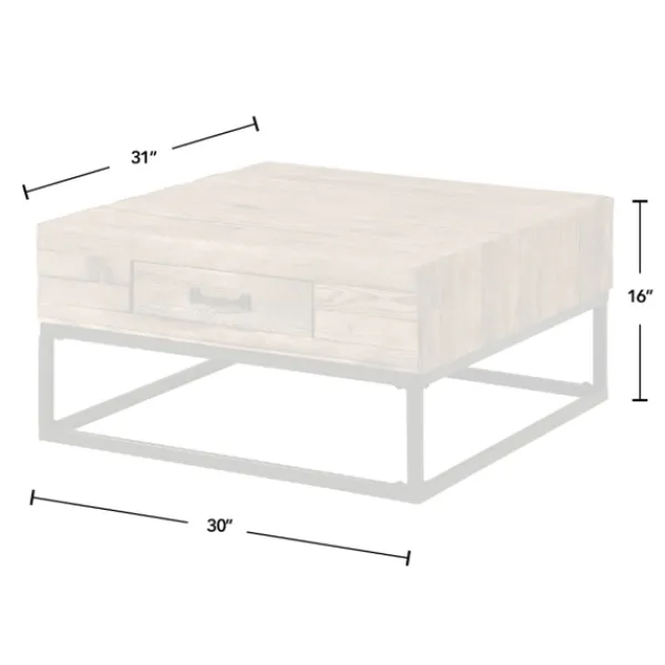 Coffee Tables-Kirkland's Home Natural Wood Plank Top Coffee Table Tan