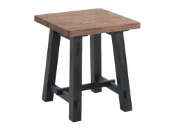 Accent & End Tables-Kirkland's Home Natural Wood Sawhorse Accent Table Tan/Black