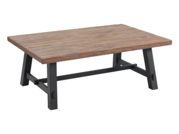 Coffee Tables-Kirkland's Home Natural Wood Sawhorse Coffee Table, 48X32 In. Tan