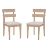 Dining Chairs-Kirkland's Home Natural Wood Slatted Back Dining Chairs, Set Of 2 Gray