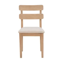Dining Chairs-Kirkland's Home Natural Wood Slatted Back Dining Chairs, Set Of 2 Gray
