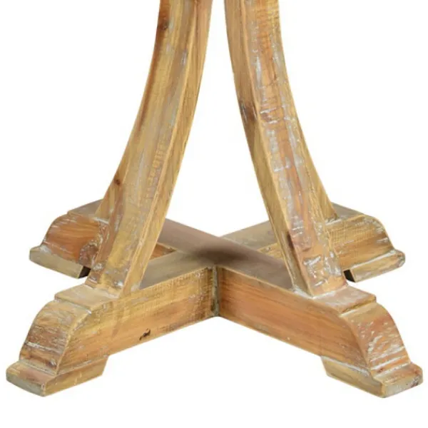 Accent & End Tables-Kirkland's Home Natural Wooden Arched Base Round Top Accent Table Tan