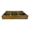 Baskets & Boxes-Kirkland's Home Natural Wooden Compartment Caddy With Handle Brown