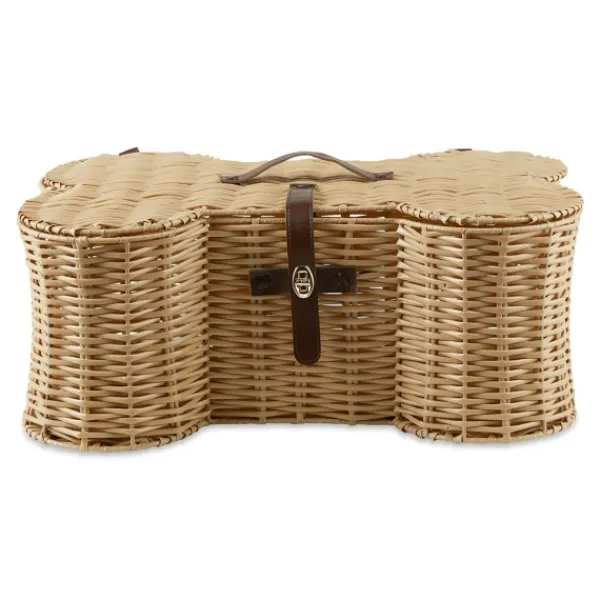 Baskets & Boxes-Kirkland's Home Natural Woven Bone Shaped Basket, 17 In. Tan