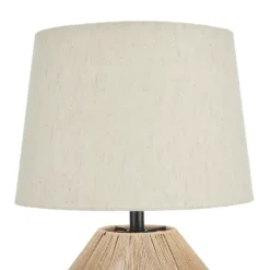 Table Lamps-Kirkland's Home Natural Woven Jute Urn Table Lamp Tan