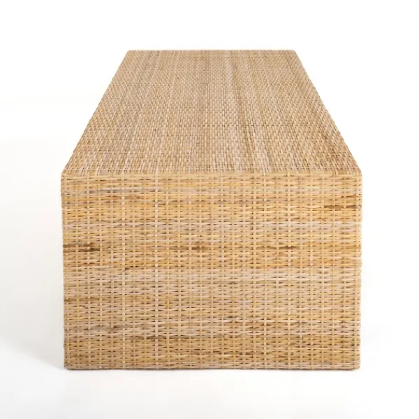 Coffee Tables-Kirkland's Home Natural Woven Rat Coffee Table Tan