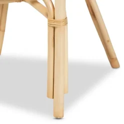 Dining Chairs-Kirkland's Home Natural Woven Rat Curved Back Dining Chair Tan