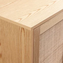 Cabinets & Sideboards-Kirkland's Home Natural Woven Rat Front Cabinet Tan