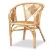 Dining Chairs-Kirkland's Home Natural Woven Rat X-Back Dining Chair Tan