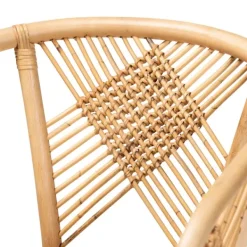 Dining Chairs-Kirkland's Home Natural Woven Rat X-Back Dining Chair Tan