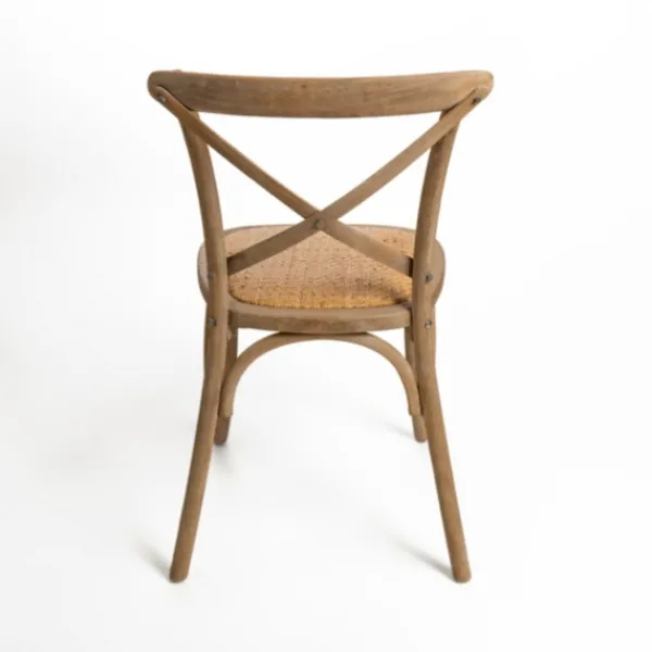 Dining Chairs-Kirkland's Home Natural X Frame Cane Seat Dining Chair Brown