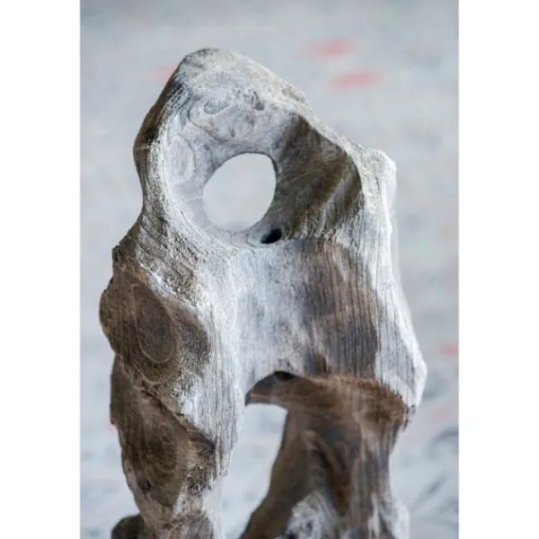 Statues & Figurines-Kirkland's Home Naturally Abstract Raw Wooden Carved Figurine Brown