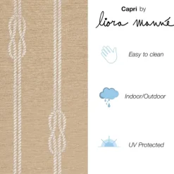 Outdoor Rugs-Kirkland's Home Nautical Rope Indoor/Outdoor Area Rug, 2X3 Tan