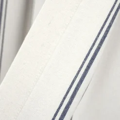 Curtains & Drapes-Kirkland's Home Navy & White Stripe Cafe Curtain Panel Set, 24 In. Blue