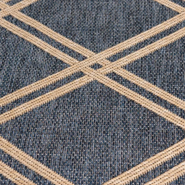 Outdoor Rugs-Kirkland's Home Navy Adelaide Trellis Outdoor Area Rug, 6X9 Blue