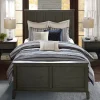 Comforters-Kirkland's Home Navy And Ivory Stripe 9-Pc. King Comforter Set Blue/White