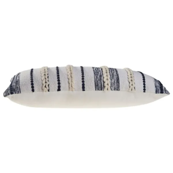 Pillows-Kirkland's Home Navy And White Braided Accent Pillow Blue