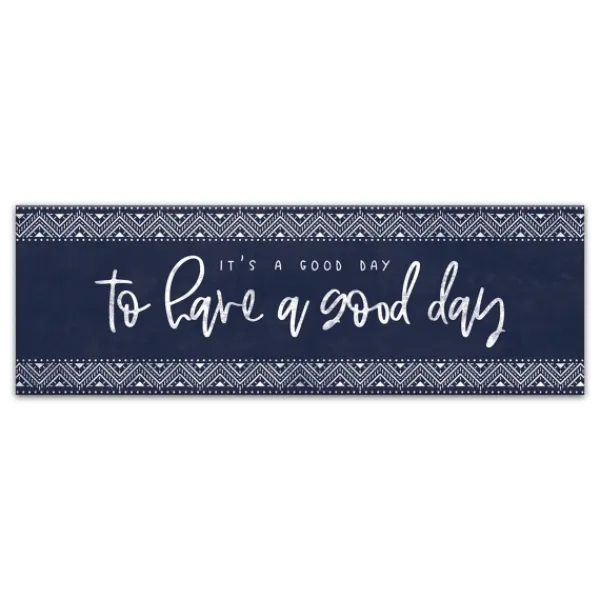 Wall Quotes & Signs-Kirkland's Home Navy And White Good Day Canvas Art Print Blue/White