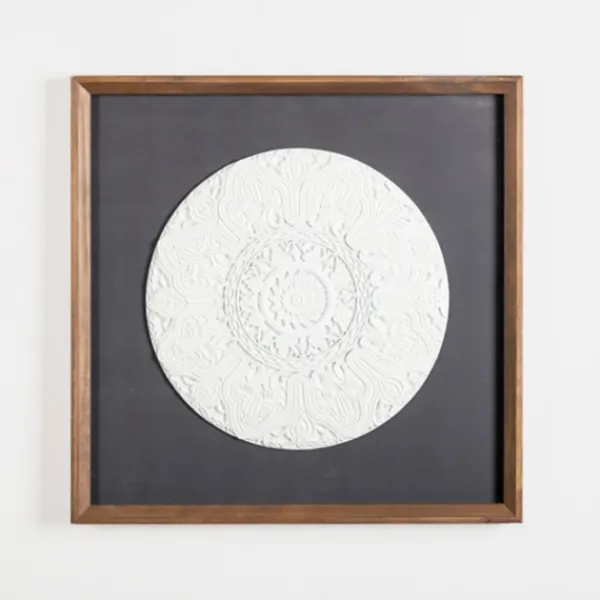 Wall Plaques-Kirkland's Home Navy And White Medallion Wall Plaque Blue/White
