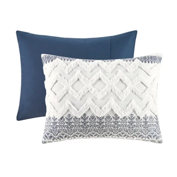 Duvets-Kirkland's Home Navy And White 3-Pc. California King Duvet Set Blue/White