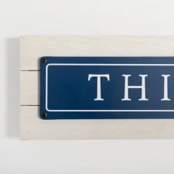 Wall Quotes & Signs-Kirkland's Home Navy And White This Is Us Wall Plaque Blue/White